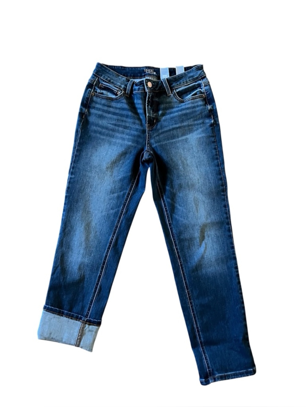 Time and Tru Dark Blue Cropped Ankle Jeans - Picture 6 of 6